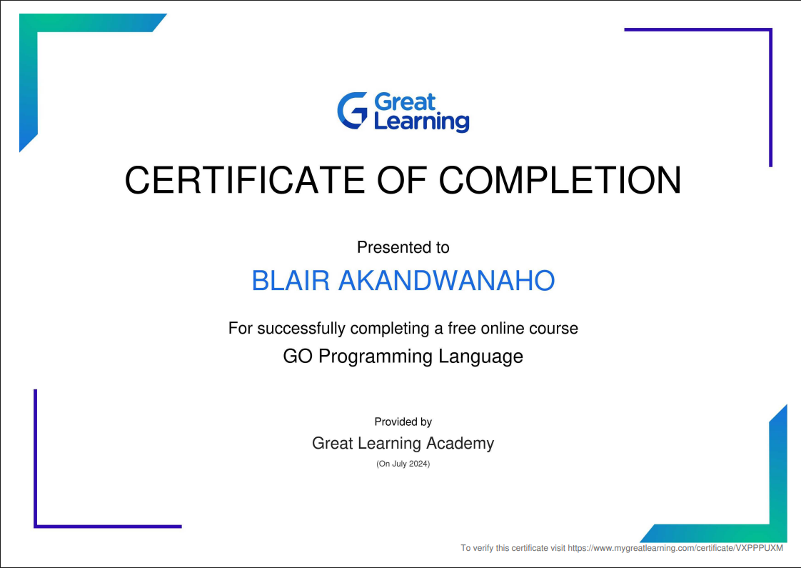 GO Programming certificate icon